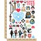 Pixel Retro Video Games Temporary Tattoo Water Resistant Fake Body Art Set Collection
